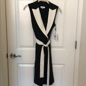 Black and White Wrap Dress